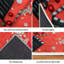 Tapis intérieur rouge lavable à la machine, motif billets de cinéma, clap de cinéma et popcorn-133685465