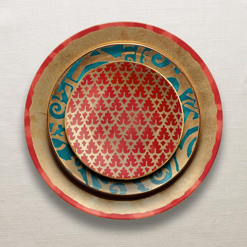 Set of 4 Fortuny Canape Plates