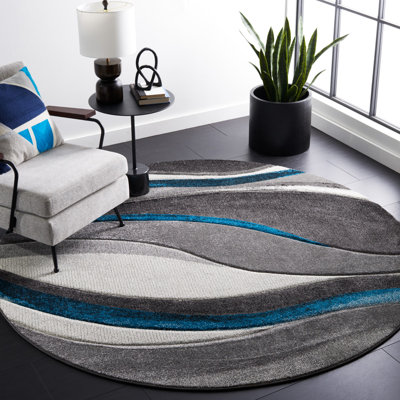 Tapis gris / turquoise Duboistown