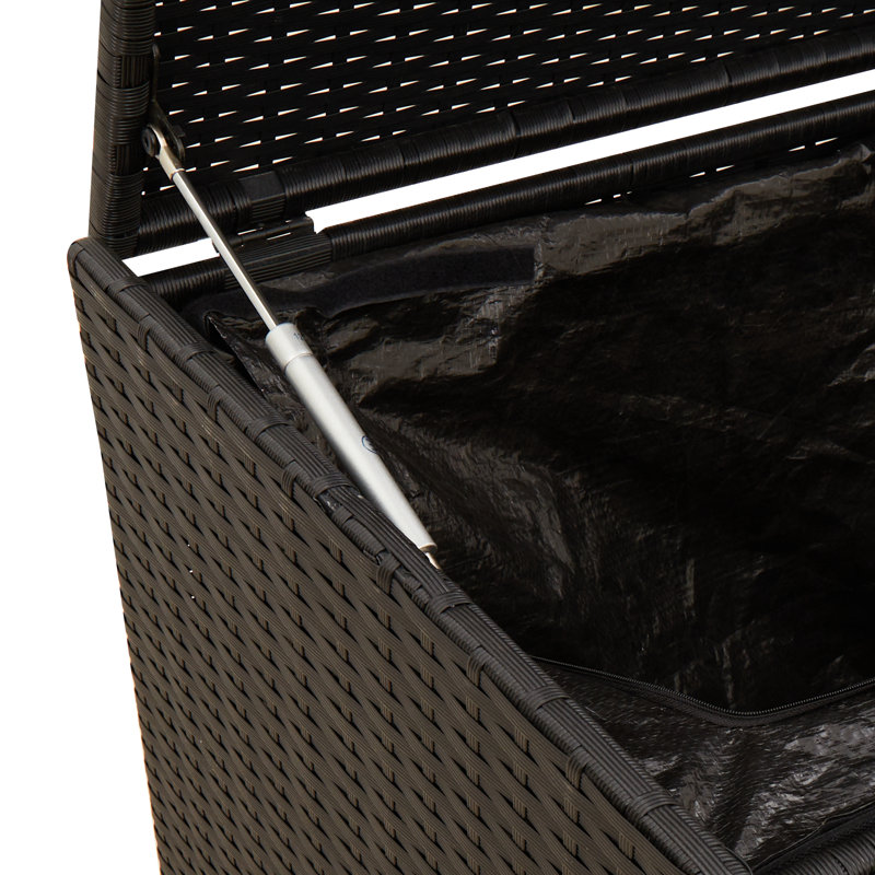 17 Stories Nivo 120cm W 74L Deck Box, Black