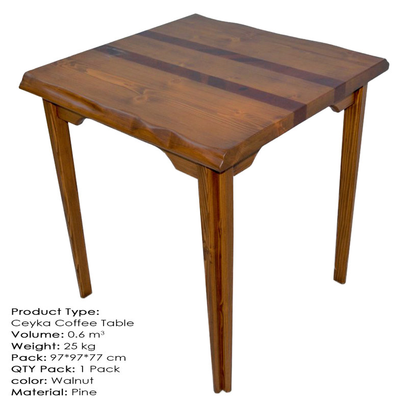 Table basse Haslett, H 29,53 po x L 37,4 po x l 37,4 po
