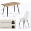 Table de salle à manger et chaise de salle à manger en MDF de 47 po pour 4 personnes, pieds en métal, table de salle à manger de petite taille, bureau, table de cuisine, pour 4 à 6 personnes. Convient pour la maison et la cuisine-2040373804