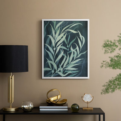 Deep Blue Forest I, reproduction encadrée - bois massif