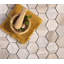 Textured Honeycomb Hexagon Marble Mosaic Tile-61195743