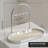 Matte Black Metal & Acrylic Vanity Tray Decorative Organizer for Keys Jewelry Entryway Tabletop-126070466-126070468