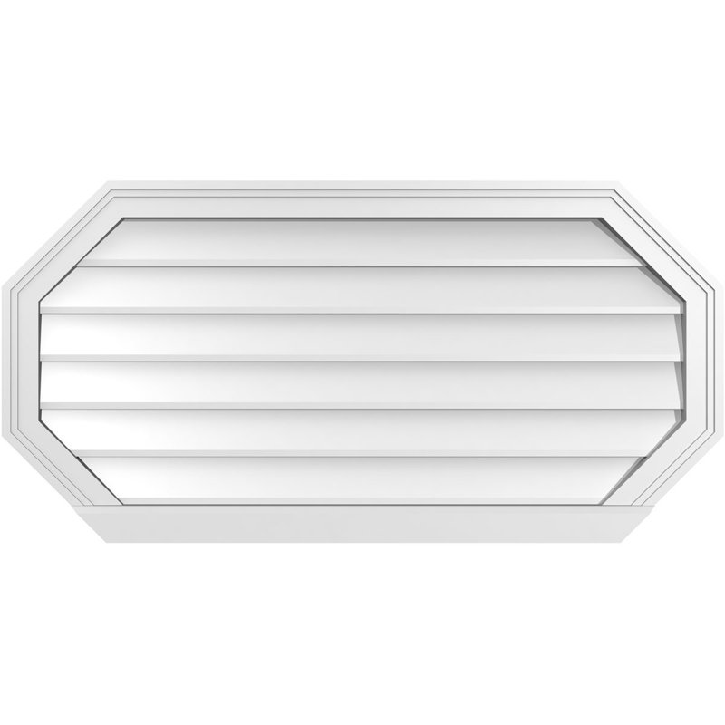 Évent horizontal gondole allongé en surface octogonal Signature, H 20 po x l 40 po x P 2 po