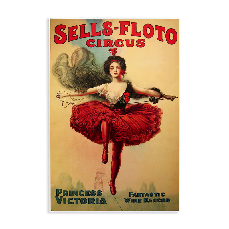Affiche murale vendue-Floto Circus, par Marcus Jules, H 15 po x l 10 po