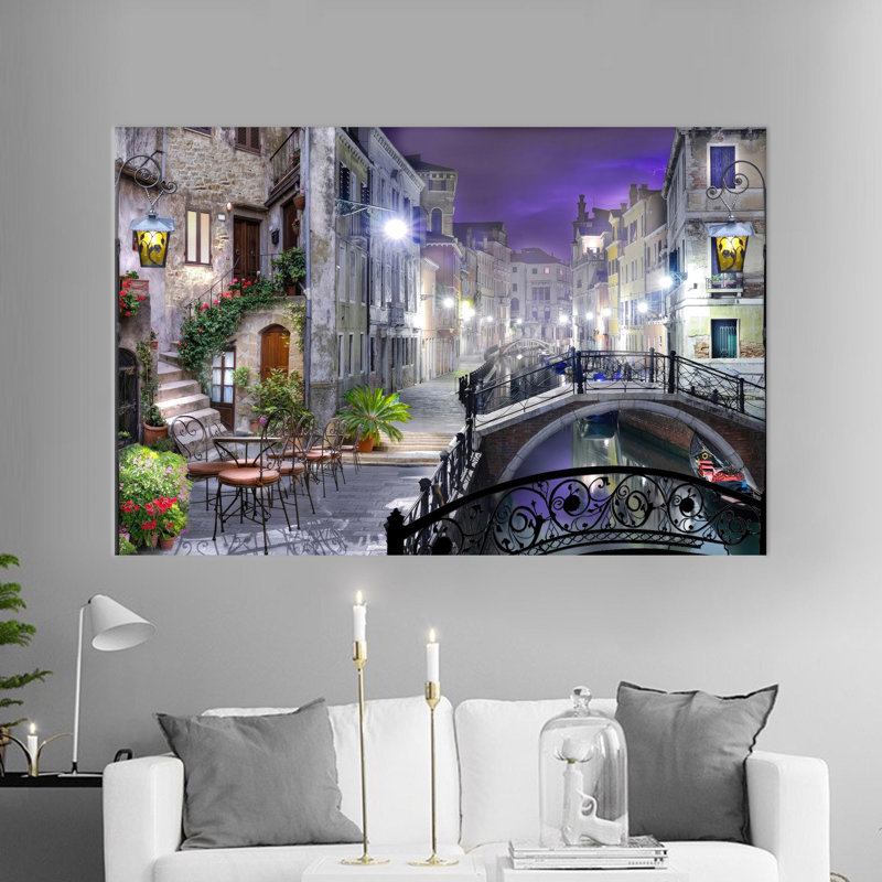 Personalized City Landscape Art Canvas With Stunning Cityscape View Wall Hanging, 20 cm H x 30 cm W, Wrapped Canvas