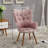 Contemporary Silky Velvet Tufted Button Back Accent Basic Accent Chair-1187352556