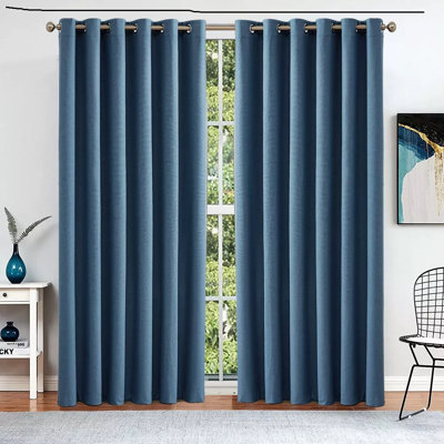 Prebe Microfiber / Microsuede Blackout Curtain Pair