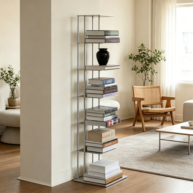 Bibliothèque verticale en acier inoxydable