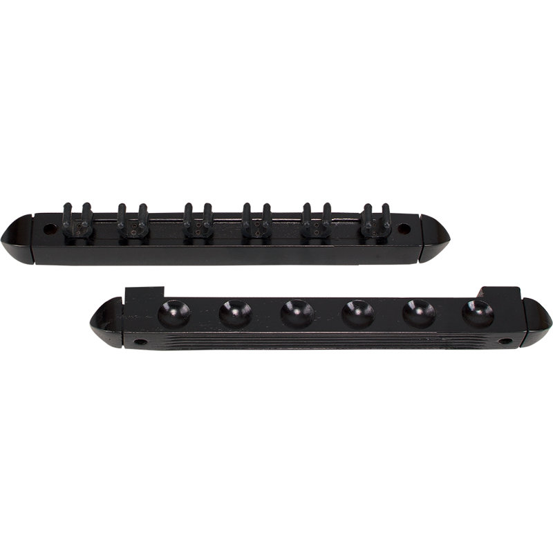 Standard 6 Pool Cue Wall Rack with Clips, Midnight