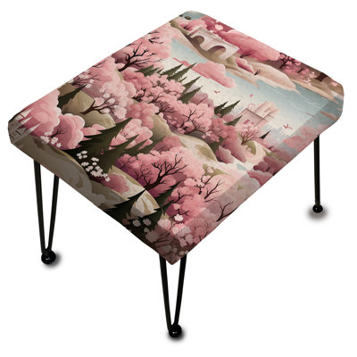 Château Fairytale pour chambre de fille - Repose-pieds rectangulaire pour chambre d'enfant