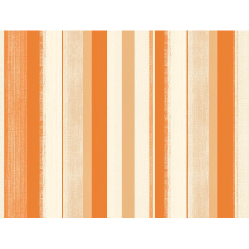 Tanica Room Darkening Curtain Pair, 20" W x 82" L, Orange/White