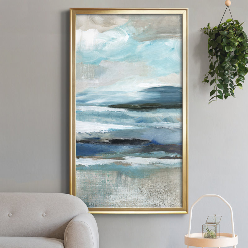 «Distant Drama II», reproduction d'art encadrée, H 14,5 po x l 26,5 po x P 1,5 po, Doré