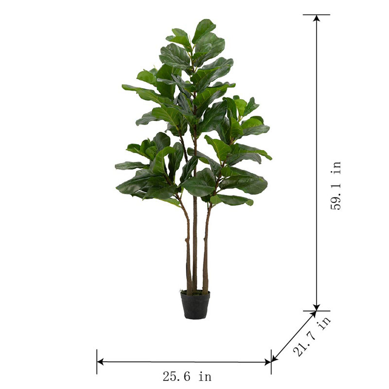 Arbre à figuier artificiel 59,1 "en pot
