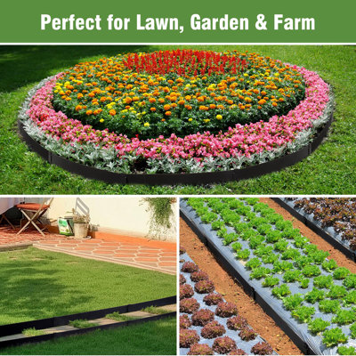 5cm H x 58cm W Metal Lawn Edging