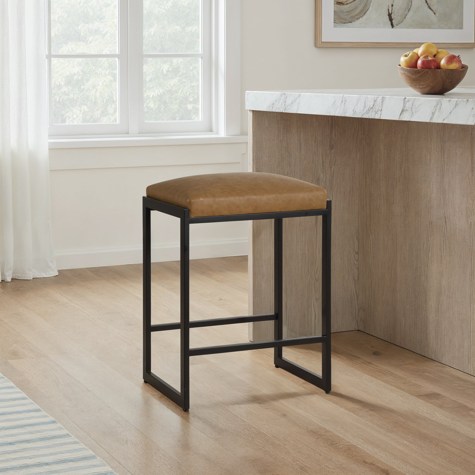 Fullerton Accent Stool, Black