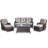 Bonia Wicker 5 - Person Patio Conversation Set with Cushions-1206328610