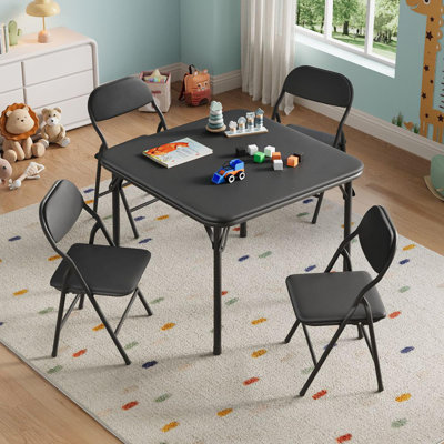 5 Piece Folding Table And Chairs Set, Activity Table And Chairs Set
