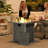 Square Propane Smokeless Fire Pit Table with Hidden Fuel Tank