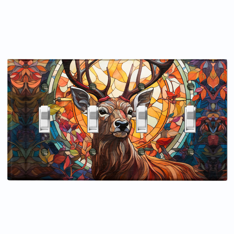 Plaque murale à 4 feuilles d'animaux
