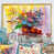 Toile avec cadre flottant or