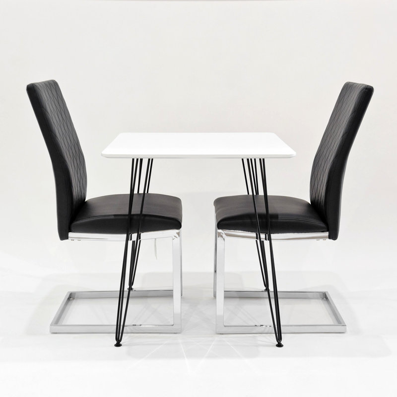 Maguire 2 - Person Dining Set, Black