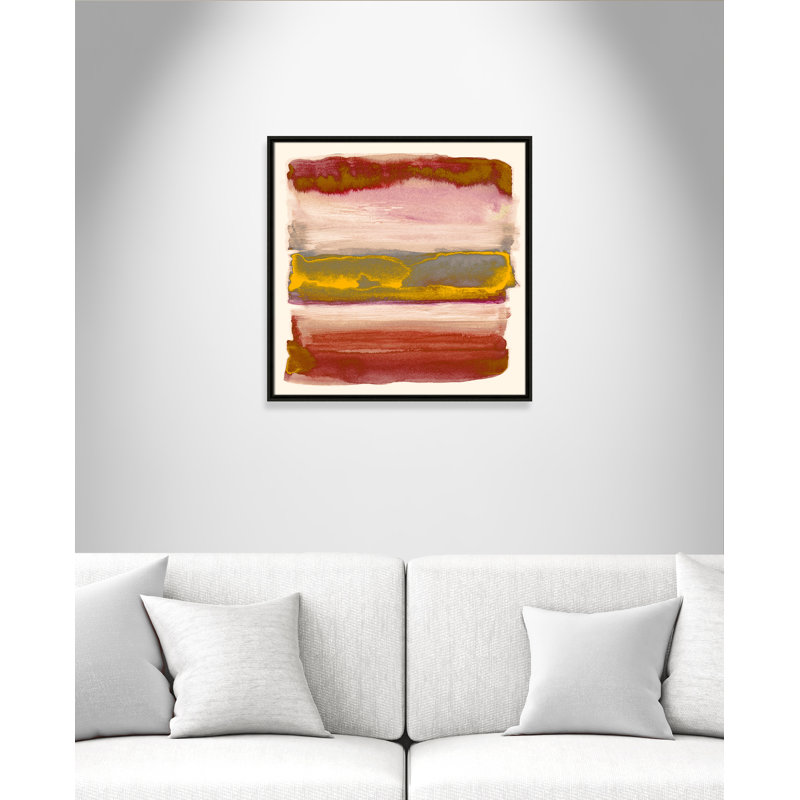 Imprimé «Yellow Sky II» par Nan, Espresso, H 25,5 po x l 25,5 po