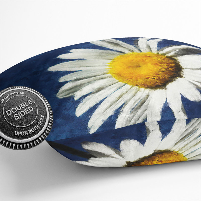 White Daisy Vol.5 Scatter Cushion, 40cm H x 40cm W x 15cm D