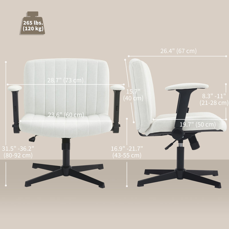 Fauteuil de bureau Criss, Beige