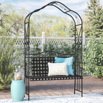 Mandalay Iron Garden Bench by World Menagerie