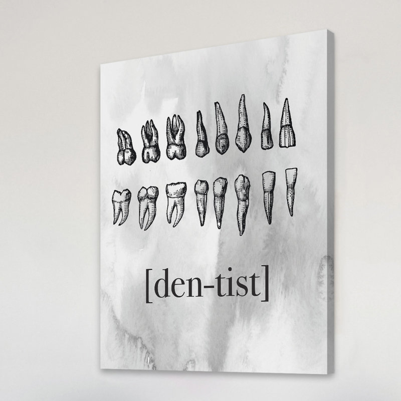 « dentiste » par diana alcala, reproduction d’art sur toile tendue, H 48 po x l 40 po x P 1,5 po