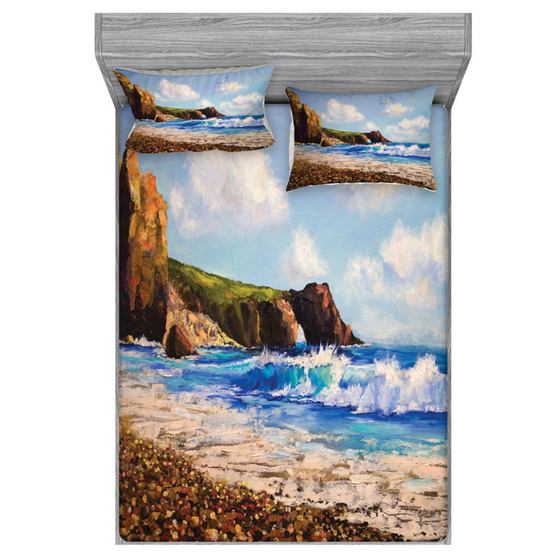 Microfiber Sheet Set, Queen Sheet Set with Fitted Sheet
