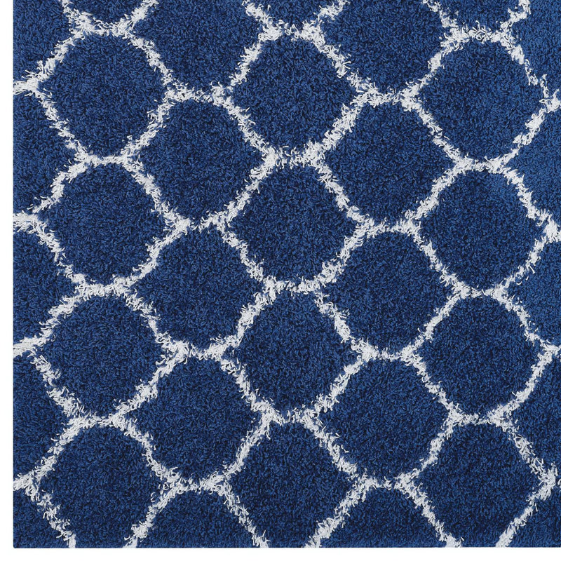 Solvea Moroccan Trellis Shag Area Rug, Rectangle 8' x 10'