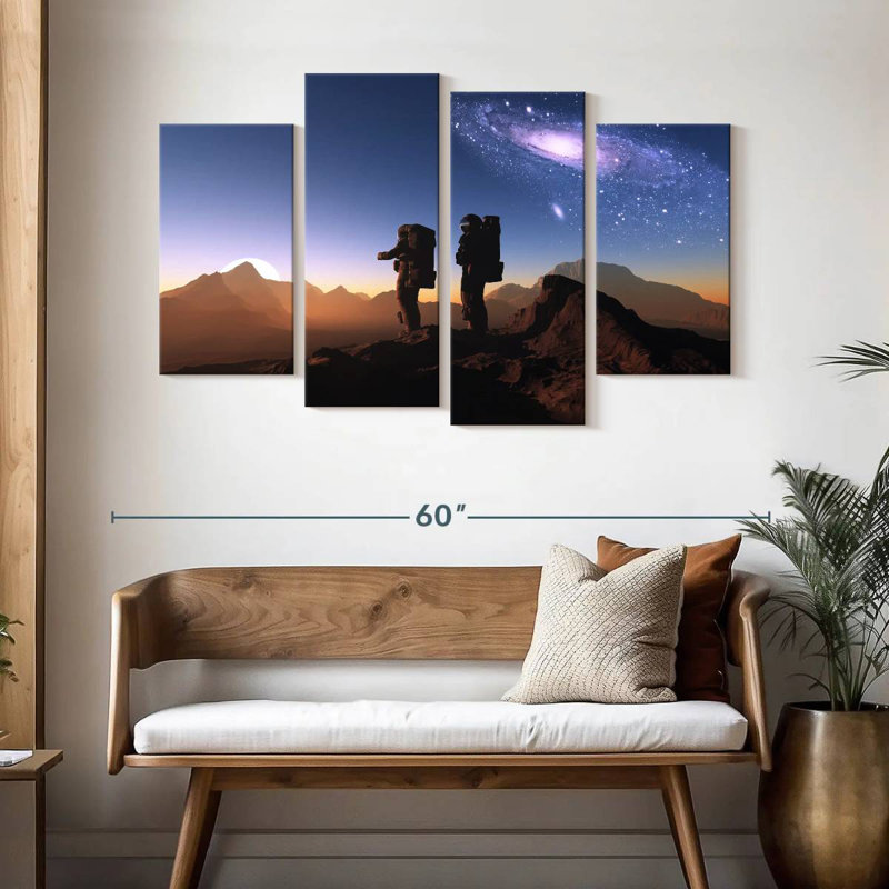 Oberle Astronaut On Planet Surface, 32'' H x 52'' W