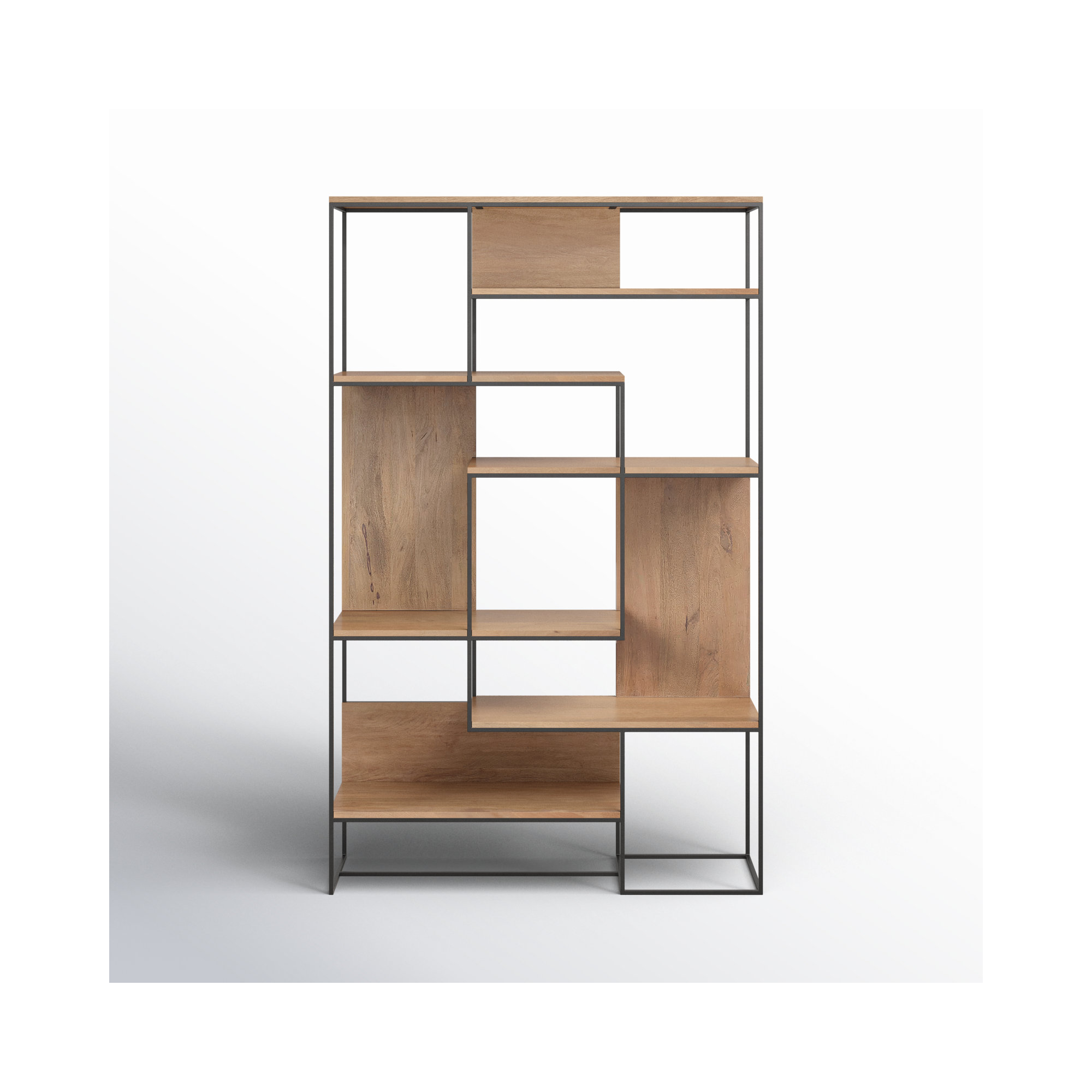 Narrow Bookcase, Light Brown/Black