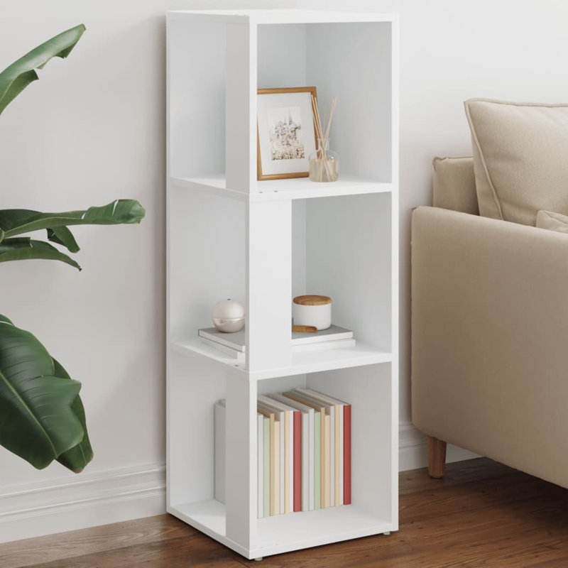 Grandos 100cm H x 33cm W Corner Bookcase, White