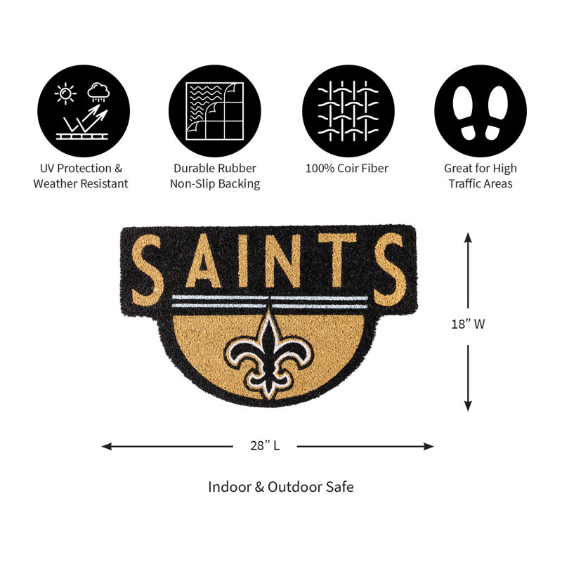 NFL Shaped Coir Outdoor Welcome Mat,  49ers