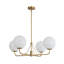 4-light Dimmable Opal Glass Globe Chandelier -758959855