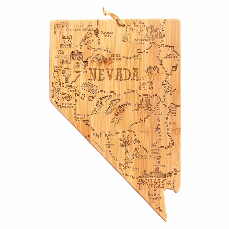 Destination Nevada Bamboo Cutting & Serving Board