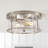 Alixandra 2-Light Flush Mount Hammered Glass Ceiling Light with Metal Frame-466322102