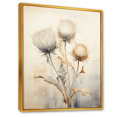 Décoration murale Thistle Mute Beige Beige III - chardon