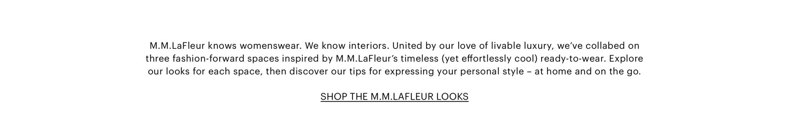 MM LafFleur x Perigold collaboration Fashion of home