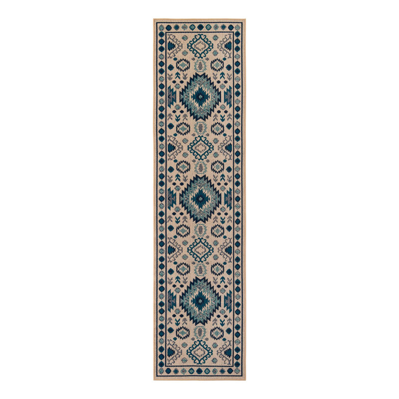 Tapis intérieur / extérieur Marlenia Marlenia, Tapis de couloir 2 pi 7 po x 10 pi