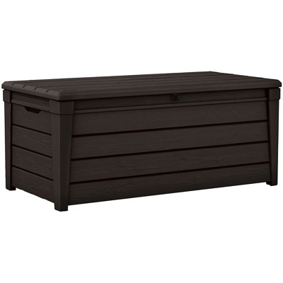 Keter 120 Gallons Water Resistant Resin Lockable Deck Box in Brown by Keter