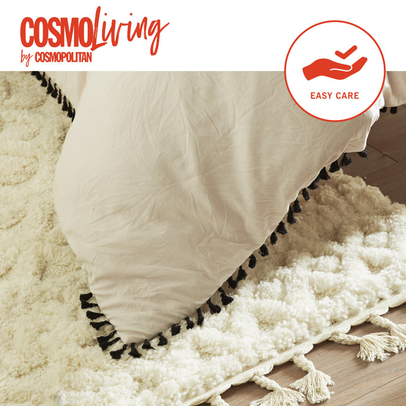 Cosmo Living by Cosmopolitan Tassel Duvet Set, Super King Duvet Cover + 2 Standard Pillowcases