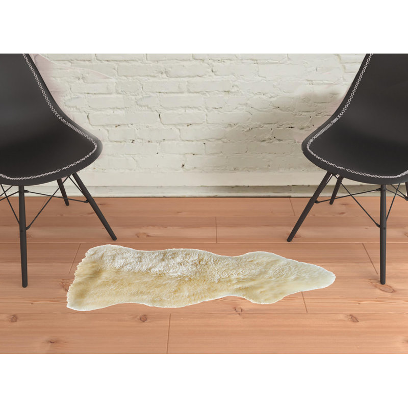 Tapis beige / blanc Estes New Zealand, Nouveauté 6 pi x 7 pi