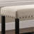 Counter Height Tan Dining Bench, Blend Material, 25.5"H X 16.5"D 41"W, Nailhead Bench For Room, Trim, 41"W-2001126954