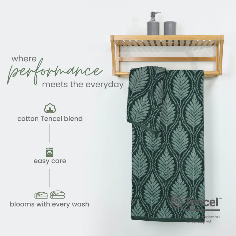 Branden Bath Towel, Fern Ogee Jade